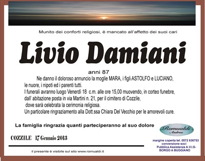 def. Damiani Livio