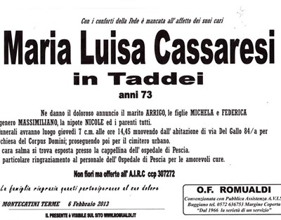 Def Maria Luisa Cassaresi