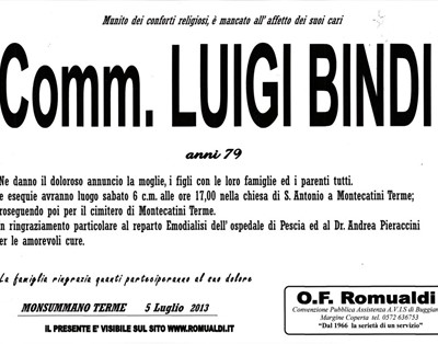 Def Comm. Luigi Bindi